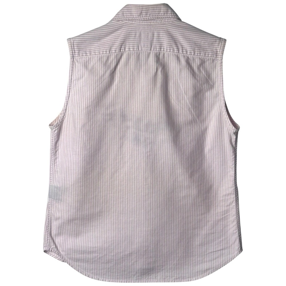 Ralph Lauren Sport 100% Cotton Flesh Pony Pink White Stripe Tank Top Rodeo 6 - Picture 7 of 12